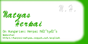 matyas herpai business card